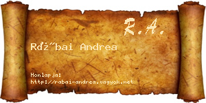 Rábai Andrea névjegykártya